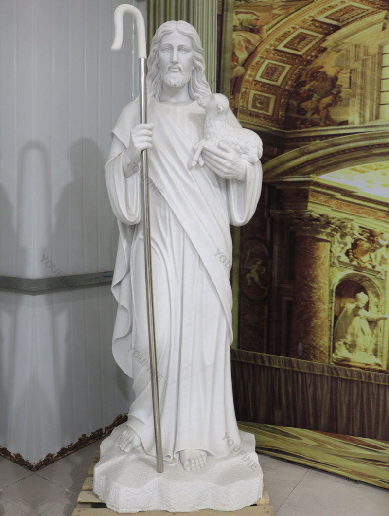 Factory Direct Supply Natural Marble Jesus Statue for Sale