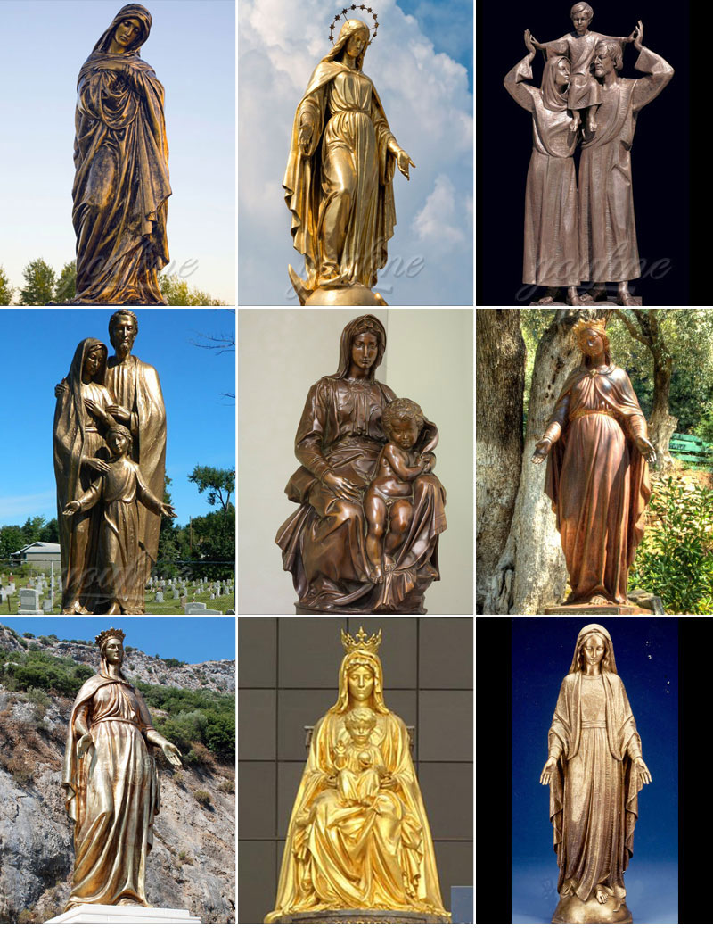 religious jesus mary statues