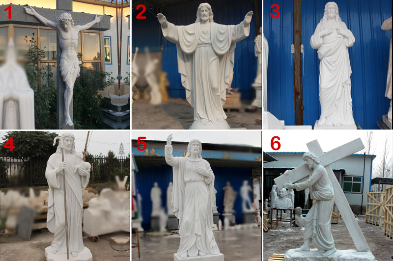 Marble carving sacred heart jesus christ statues designs