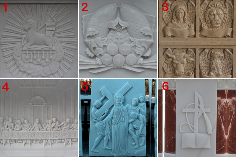 religious statues of marble relief designs
