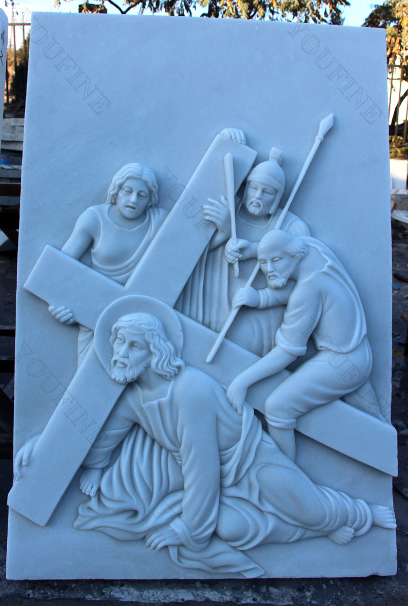 Marble carving relief sculptures the stations of the cross for sale designs