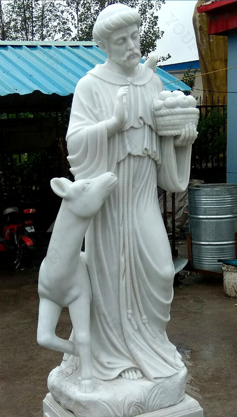 Religious life size sculptures of St. Francis design