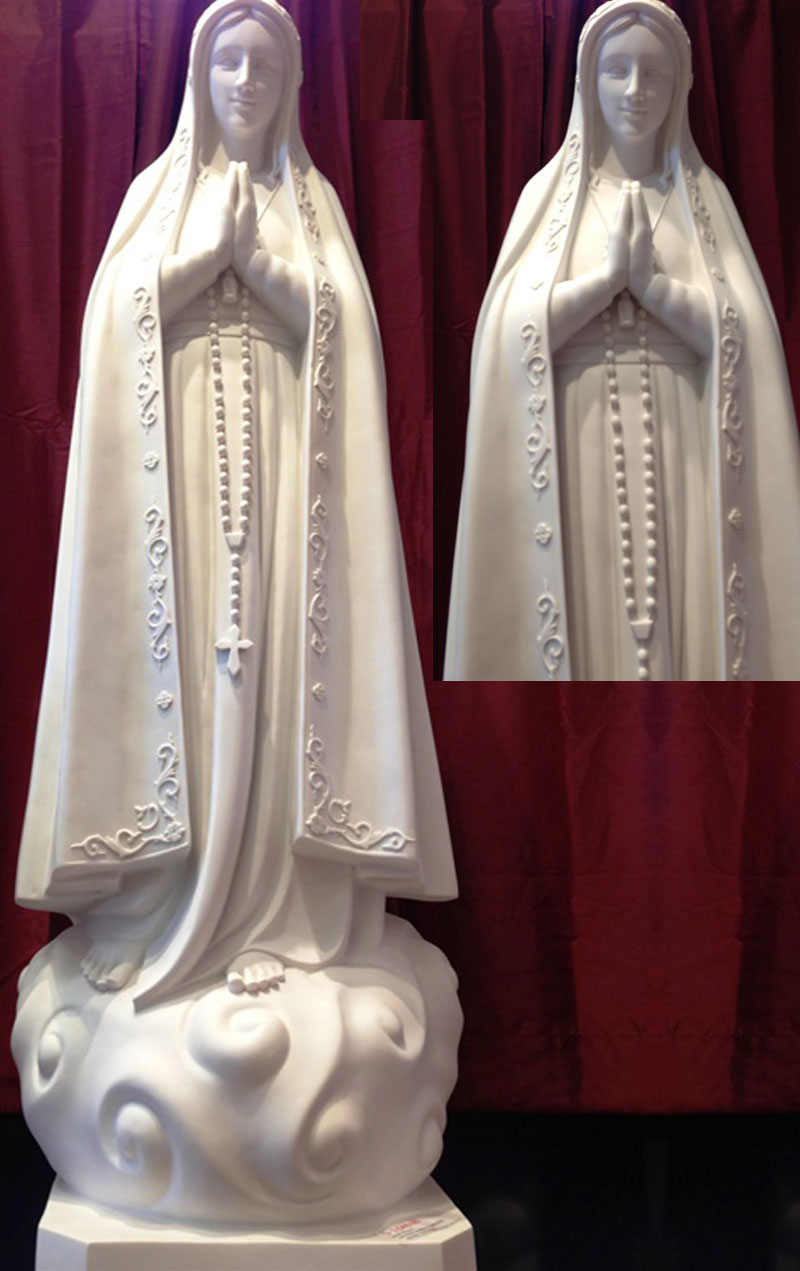 Religious statues of our lady fatima portugal 170cm for church interior decor design