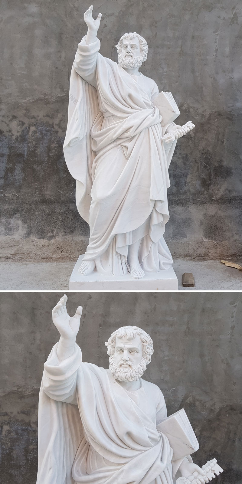 The price religious garden sculpture of Saint Peter for outdoor decoration designs