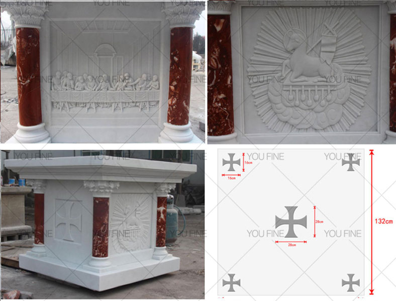 Customized church marble altar sculpture for Australian clients