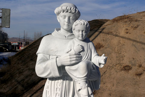 72 inch statue of Saint Anthony marble stone in stock now