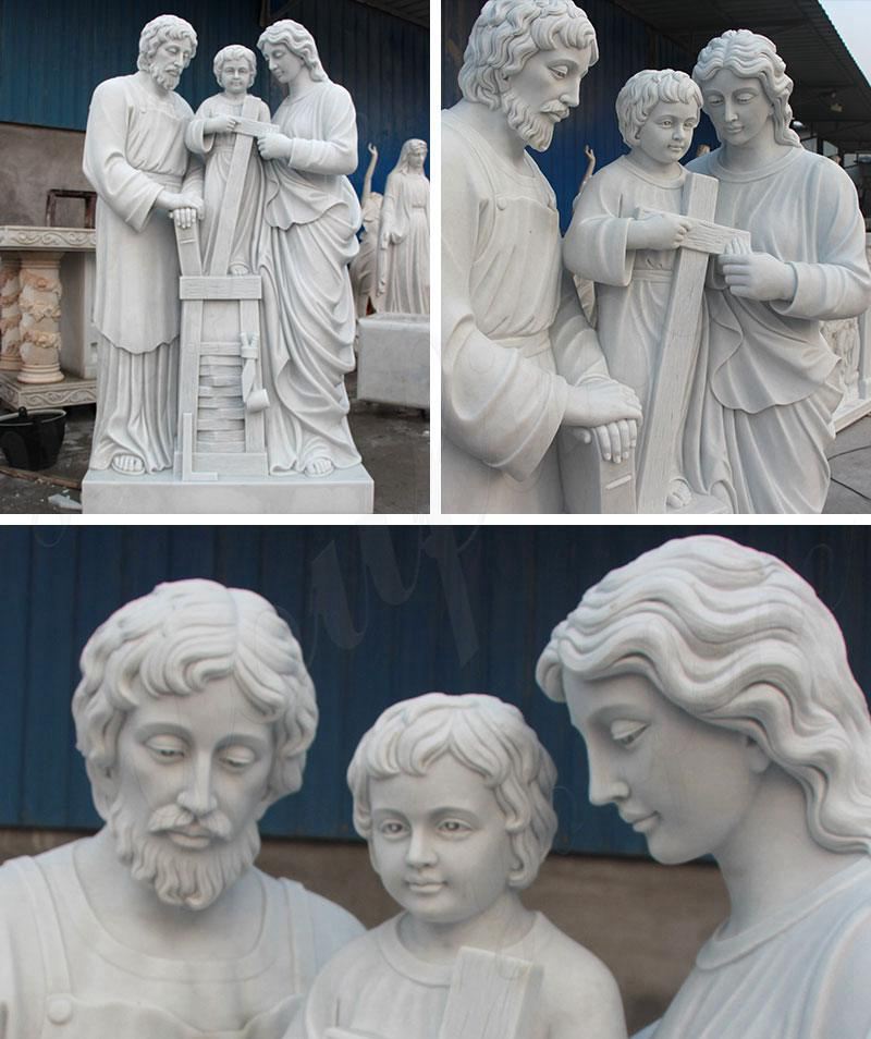 Life Size Holy Family Religious Statues of Mary, Joseph and Jesus Details