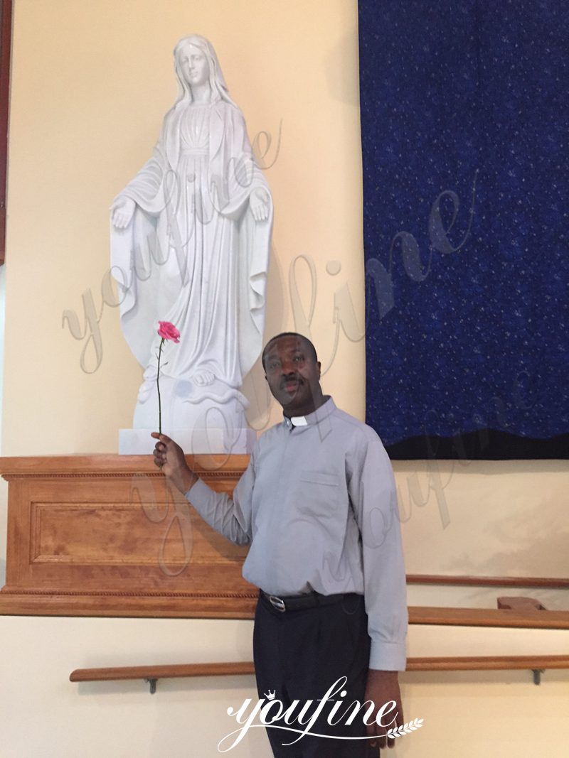 Beautiful Virgin Mary Marble Statue-Feedback from American Church Guests Details