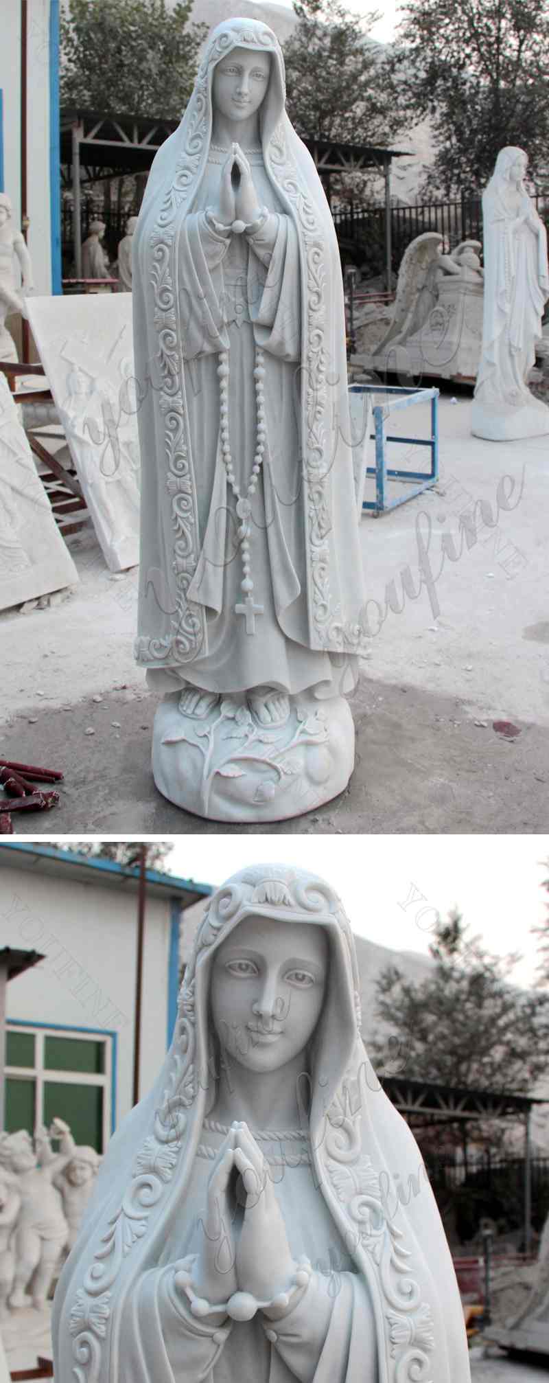 Our Lady of Fatima Marble Statue Virgin Mary Pilgrim Religious Statue for Sale CHS-263 Details