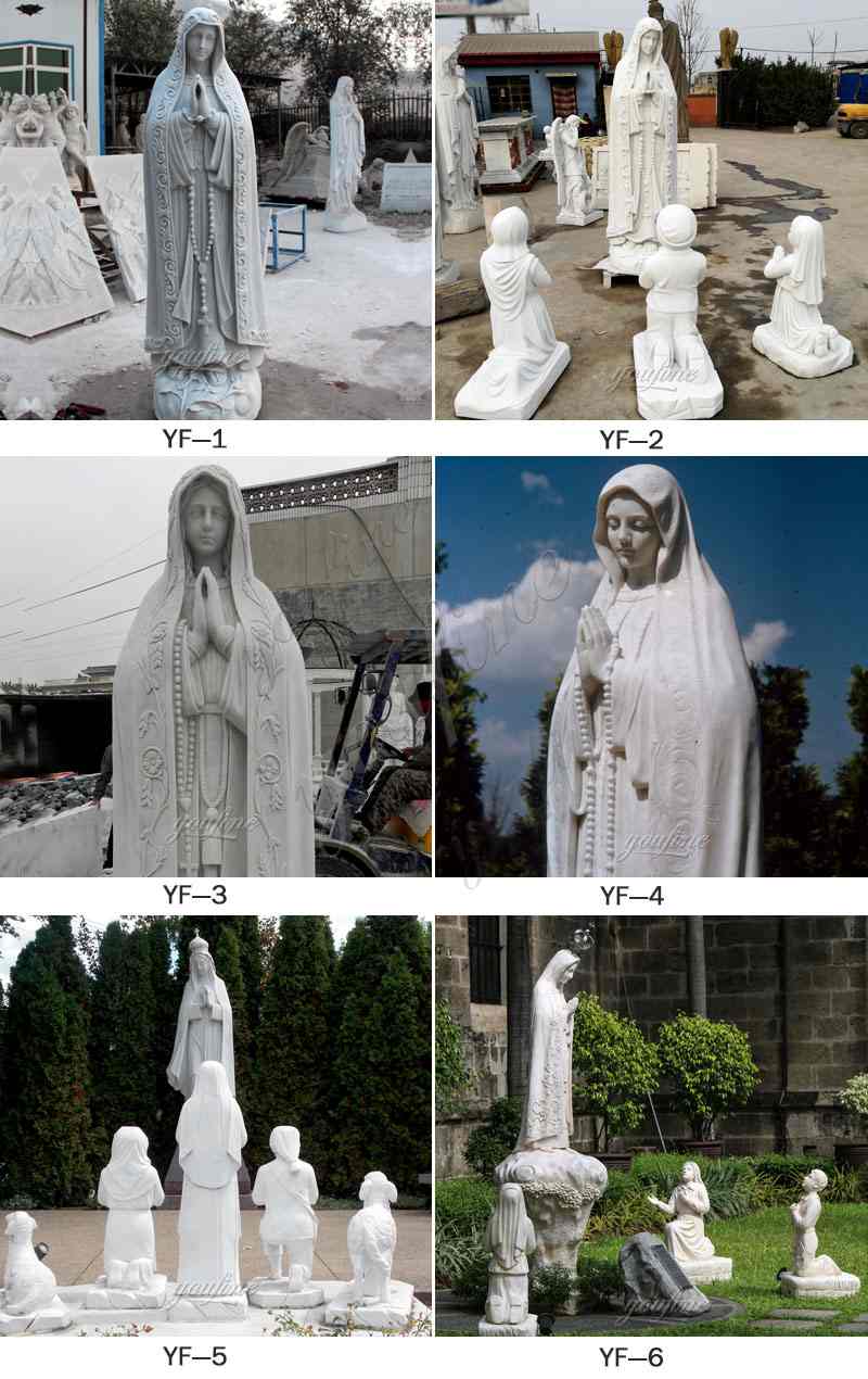 Our Lady of Fatima Marble Statue Virgin Mary Pilgrim Religious Statue for Sale CHS-263 Other Designs