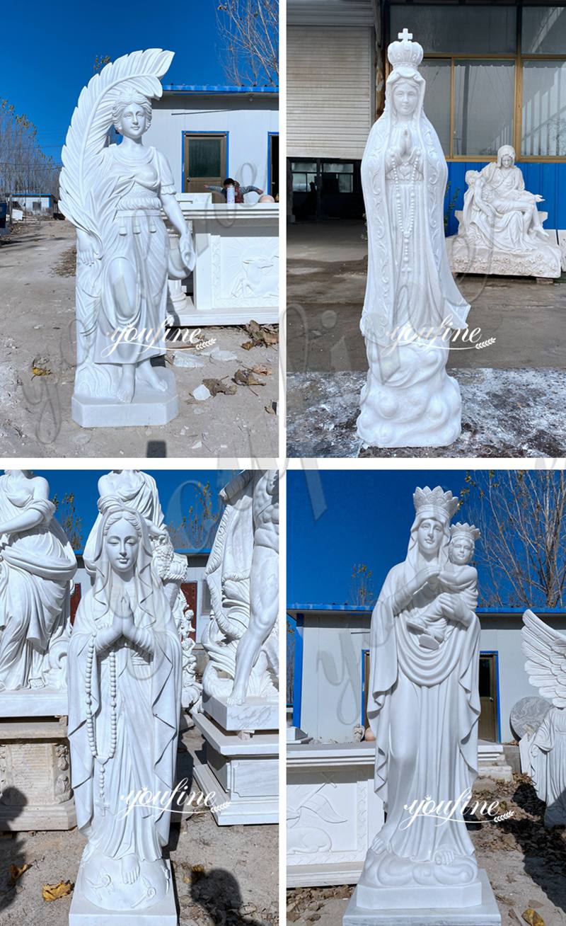 High Quality Marble Virgin Mary Statue Religious Garden Statues Wholesale RLG-01 More Designs
