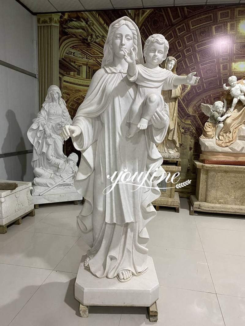 Catholic Mother Mary Holding Baby Jesus Statue for Sale RLG-04 