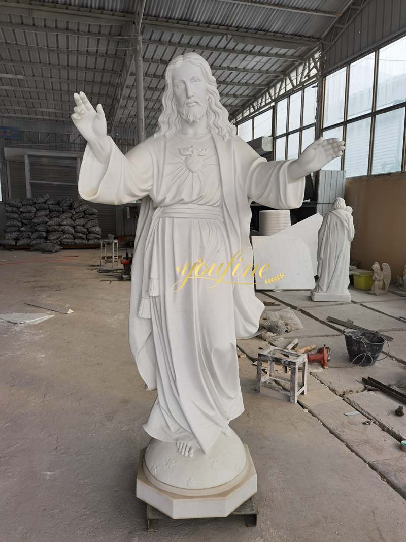 Life Size Marble Jesus Statue Catholic Garden Statue for Sale CHS-298