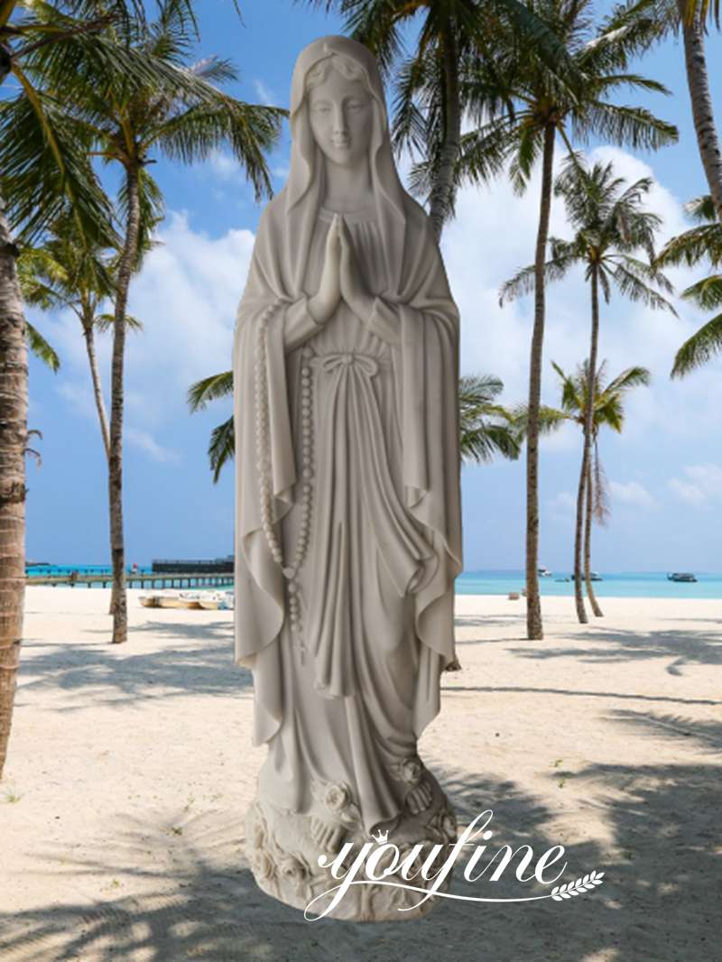 Catholic Life Size Our Lady of Lourdes Marble Statue in Stock