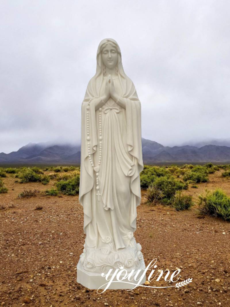 Catholic Life Size Our Lady of Lourdes Marble Statue in Stock