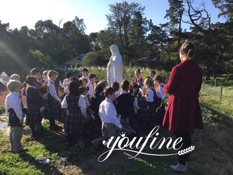 Life Size Our Lady of Lourdes Statue with Bernadette Catholic Garden Statue for Sale Customers Feedback 