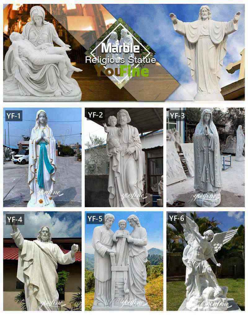 Outdoor Catholic Marble Jesus Statue for Prayer Garden More Designs