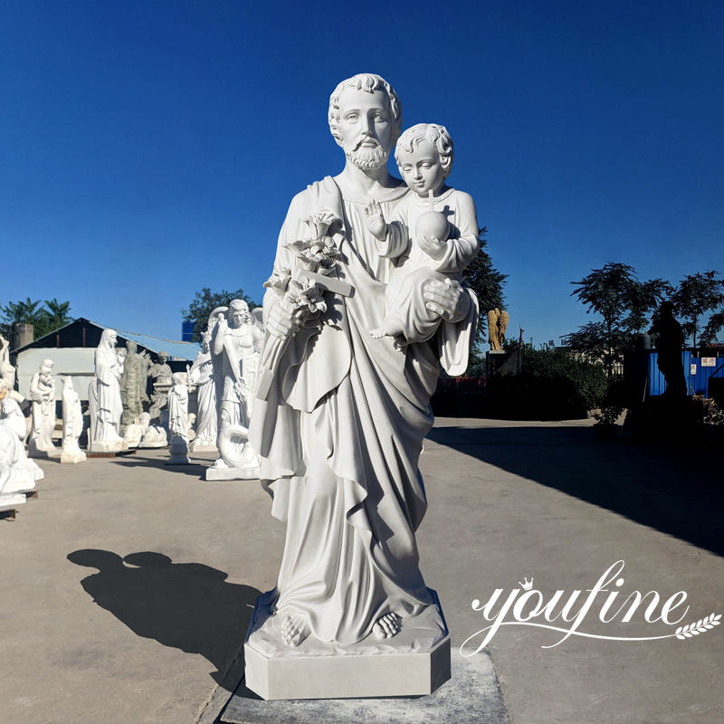 Catholic Marble Saint Joseph Statue Religious Sculpture for Sale CHS-822