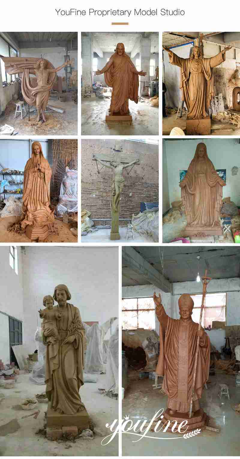 Sacred marble Jesus and Lamb statue