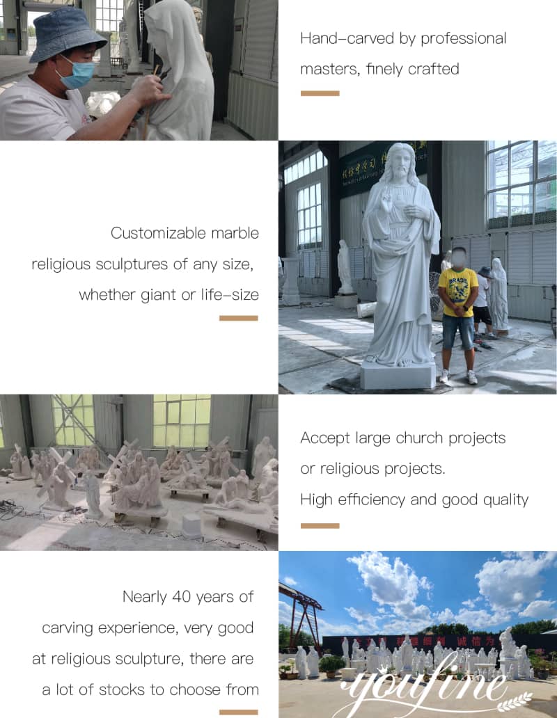 Marble virgin Mary statue (2)