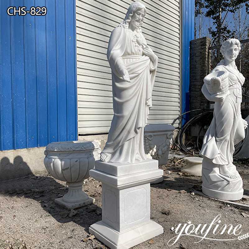 Hand Carved Natural Marble Jesus Statue Outdoor Decor for Sale CHS-829 (3)