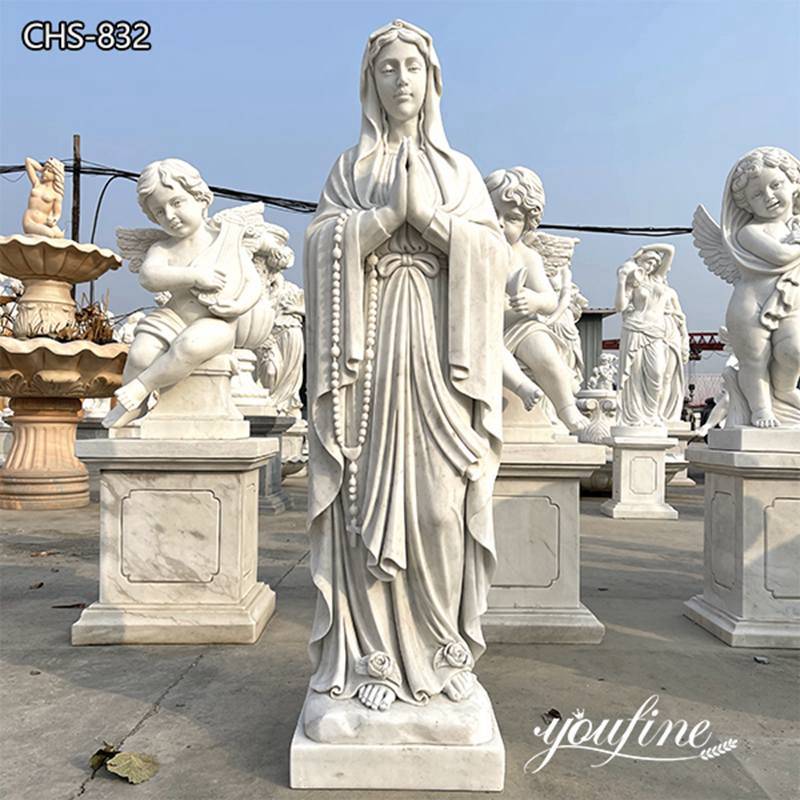 Marble Lourdes Statue Religious Outdoor Decor Factory Supply CHS-832 (1)