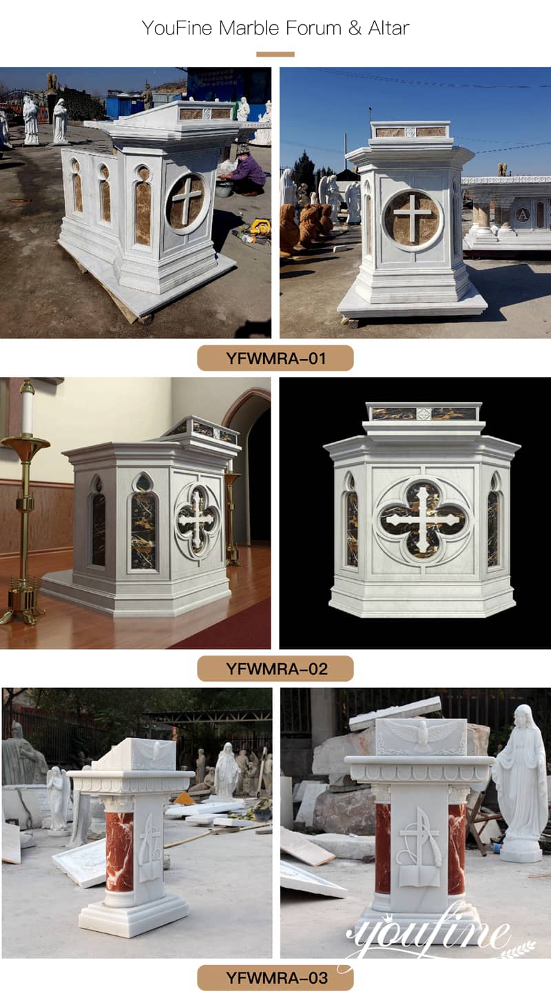 white marble altar-YouFine Sculpture