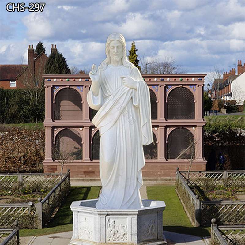 Hand Carved White Marble Life Size Jesus Statue for Sale CHS-297