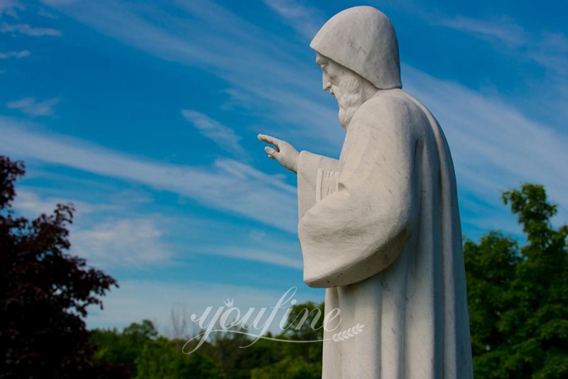 White marble Saint Charbel Statue for church