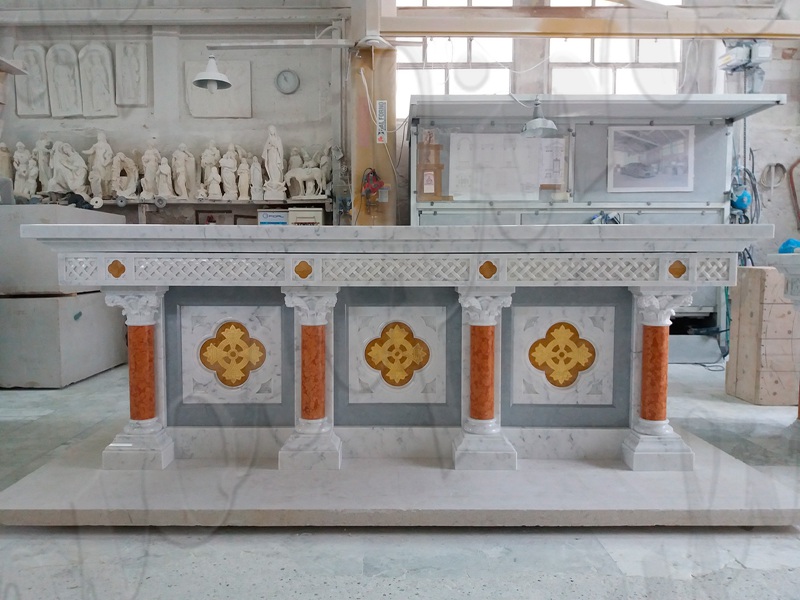 White marble altar