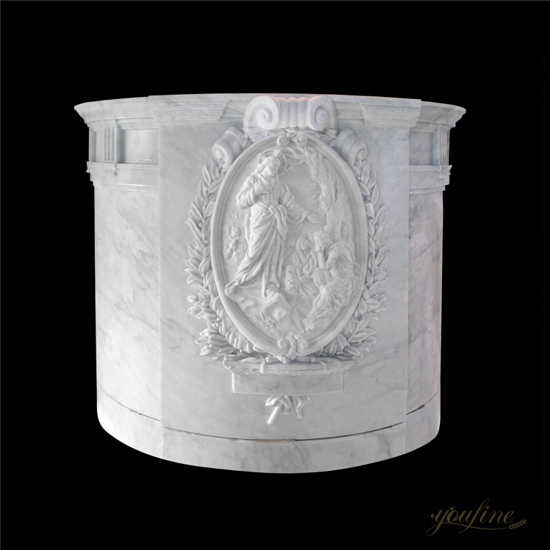 Hand Carved Exquisite White Marble Ambo for Church