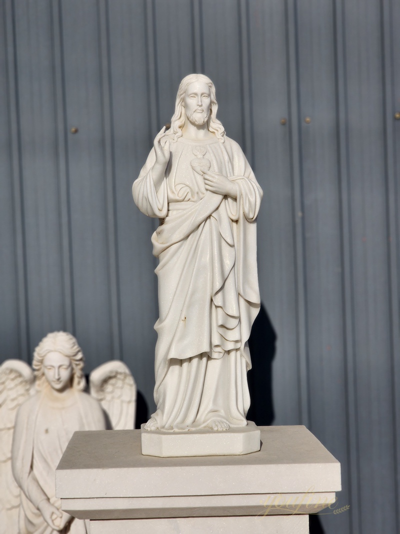 white marble jesus statue