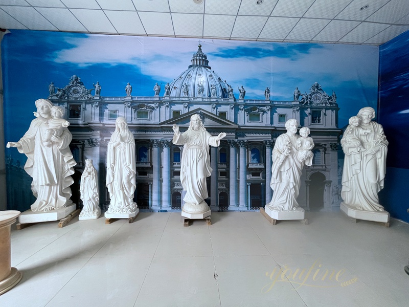 white marble jesus statue