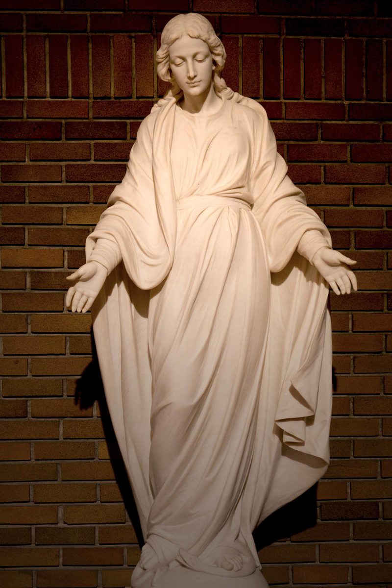 Life Size Marble Our Lady of the Smile Statue