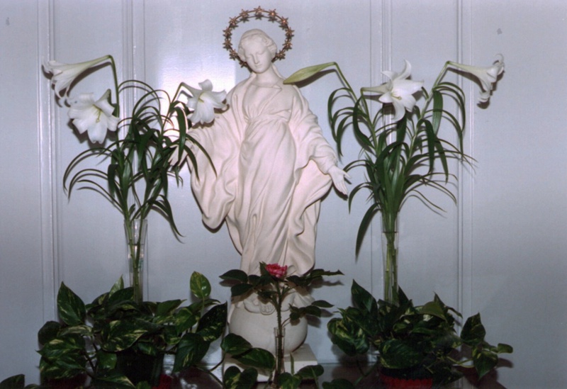 Life Size Marble Our Lady of the Smile Statue