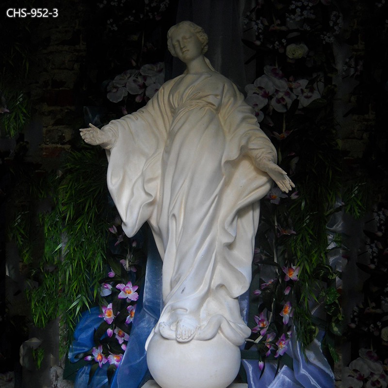 Life Size Marble Our Lady of the Smile Statue