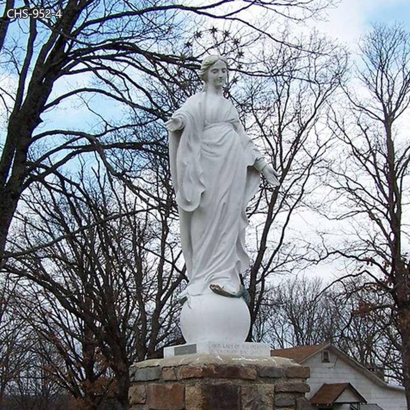 Life Size Marble Our Lady of the Smile Statue