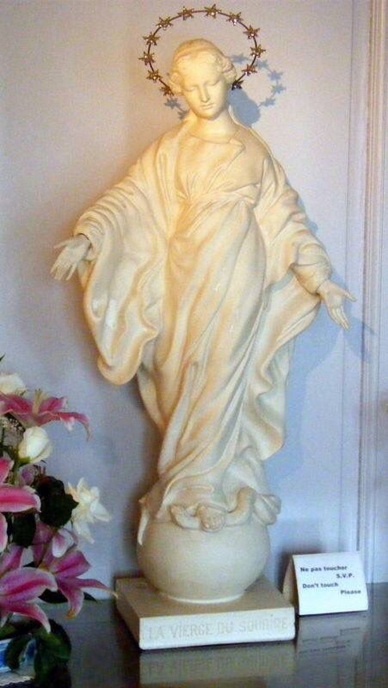 Life Size Marble Our Lady of the Smile Statue