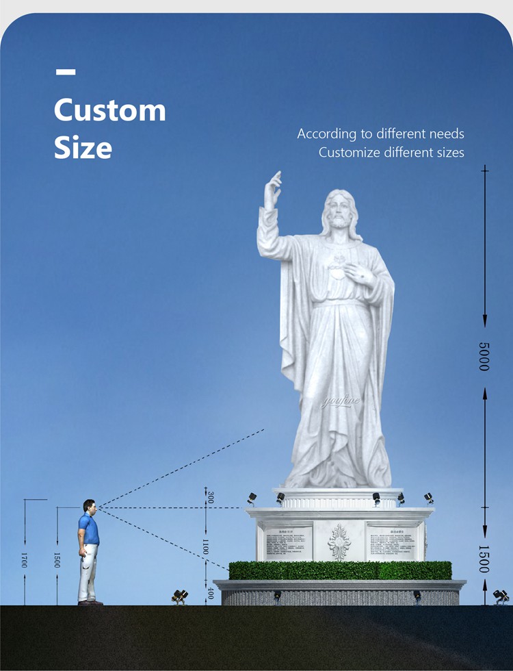 Classic Life Size Religious Marble Jesus with Ball Sculpture