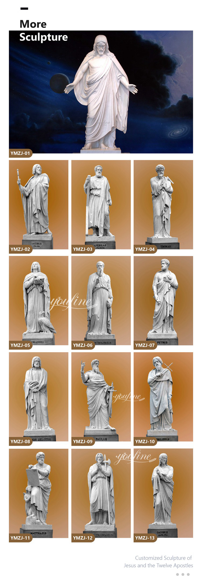 Classic Life Size Religious Marble Jesus with Ball Sculpture