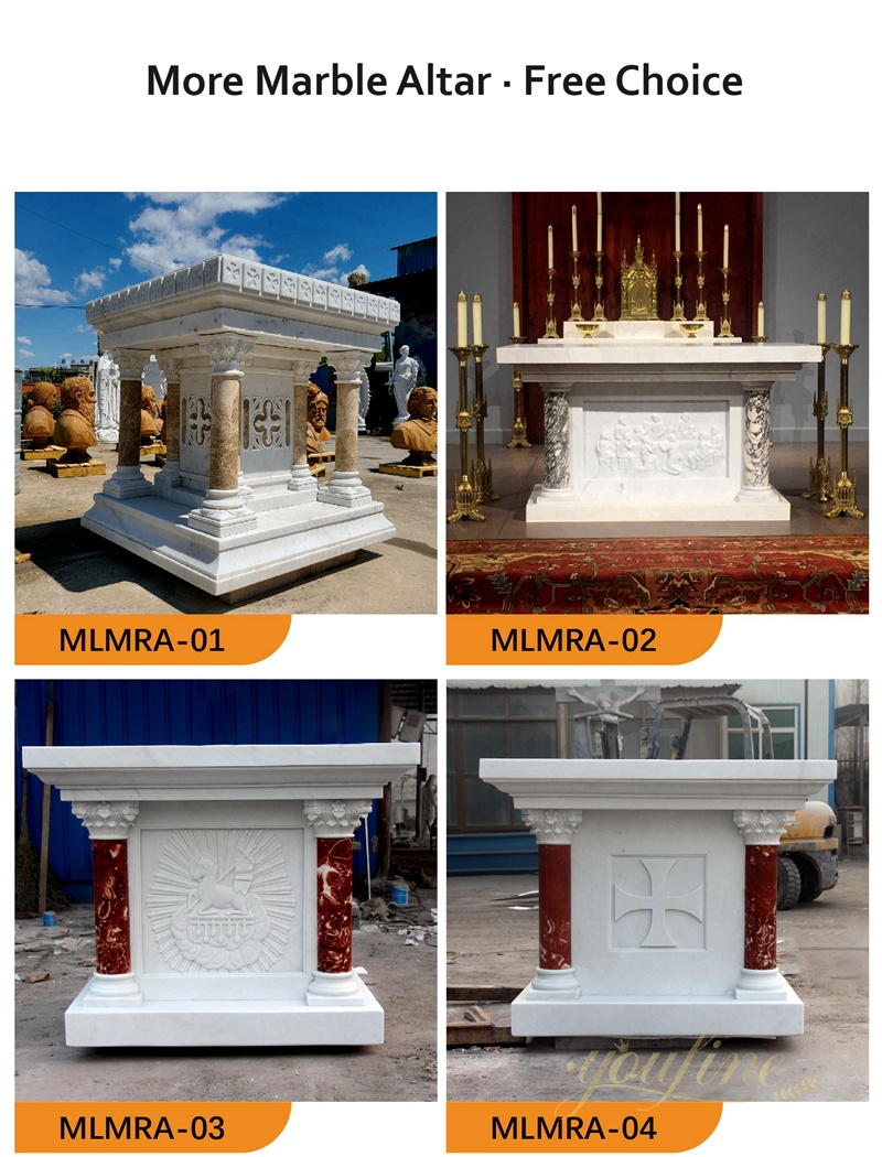 High Quality Unique Natural White Marble Altar for Church