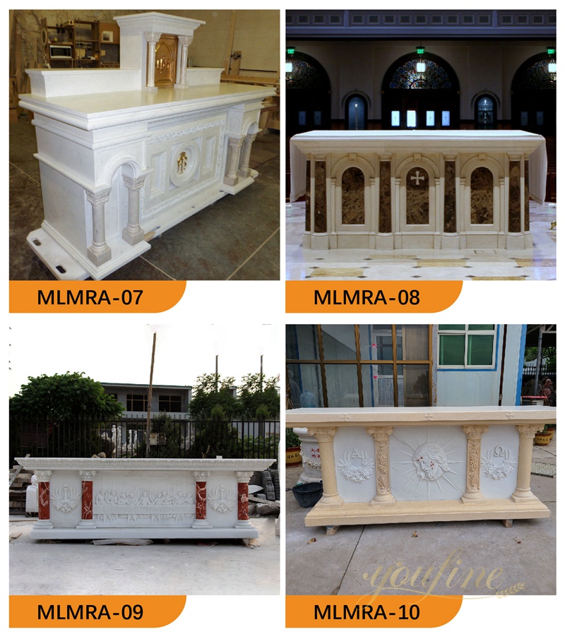 High Quality Unique Natural White Marble Altar for Church