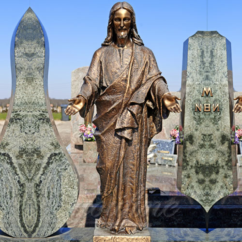 Garden Antique Bronze Religious Statues of Jesus Open Arms for Sale