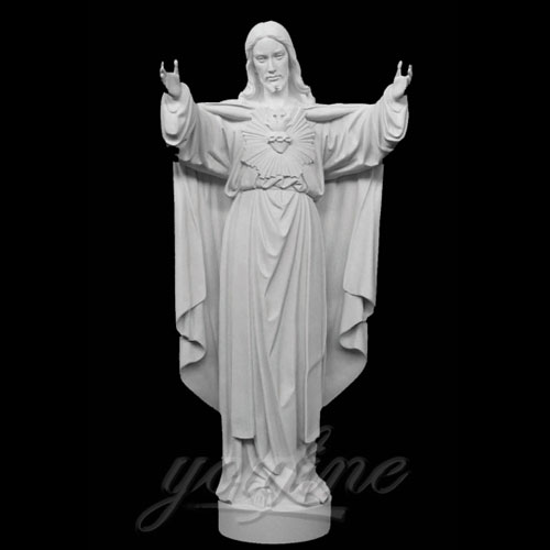 Famous Outdoor Jesus Stone Statue with Open Hand for garden Decor