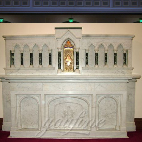 Religious Sculptures of Large Church Decorative Religious Marble Altar Table for Sale