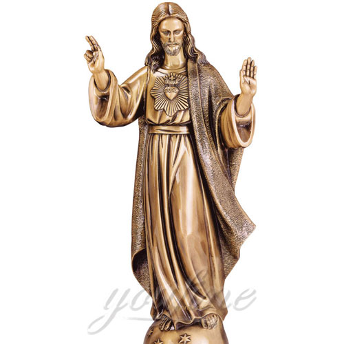 High Quality Different Size Church Religious Jesus Statue in Antique Bronze for sale