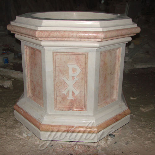 Hot Selling Religious Statues of Natural Stone Font of Church from China Supplier