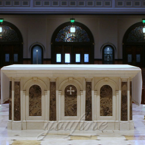 Indoor Large Marble Altar Religious Statues Catholic for Church Decoration