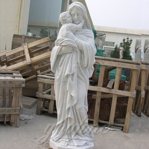 Outdoor Garden Sculpture Virgin Mary and Jesus Catholic Statues 5.9 foot for Sale