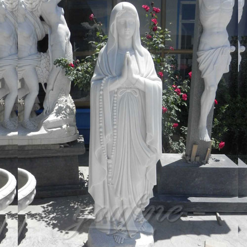 Outdoor White Blessed Marble Virgin Mary Statues of Our Lady of Lourdes for Hot Selling